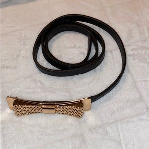 Rose gold bow belt